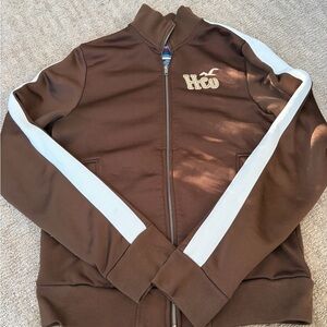 VTG Hollister Brown Tracksuit Jacket Zip Up Men’s Medium
